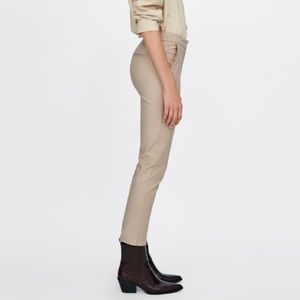 Zara blush mid-rise trousers